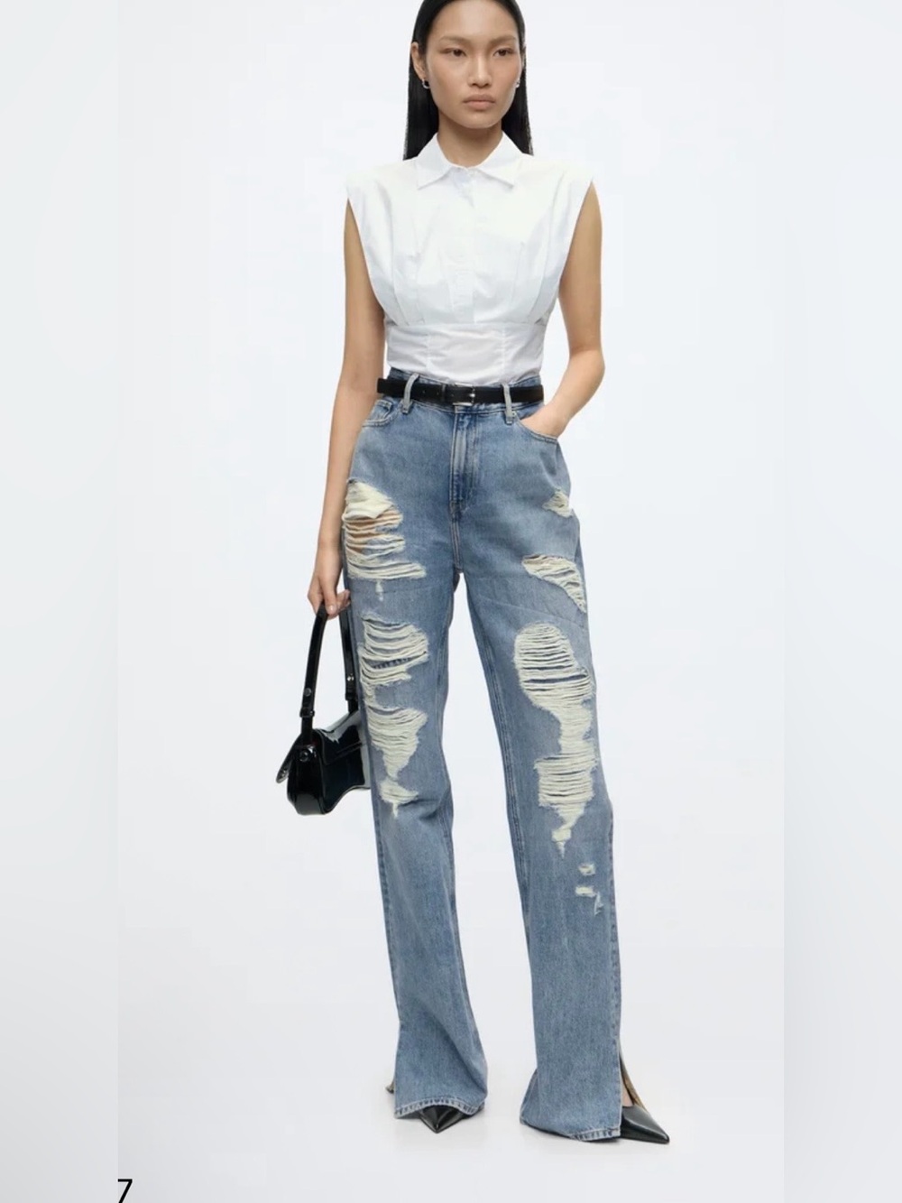 Good American The Khloe Super High Rise Distressed Women's Jeans Size 26
